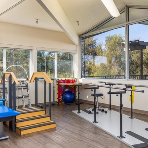 Rehabilitation gym at Willowbrook Post Acute